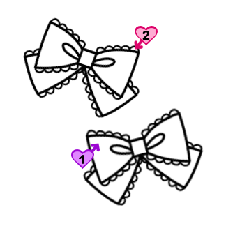 Bow Clips (BC01-TR01) w/ Off White Cats on Musical Note