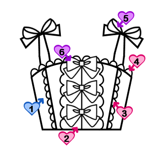 Bridged Bodice with Bowtie Straps (BJ02-TR02) w/ Black Cotton Poplin Solid