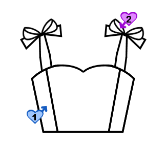 Sweetheart Bodice with Bowtie Straps (BJ05-TR00) w/ Lavender Silhouette of Cinderella