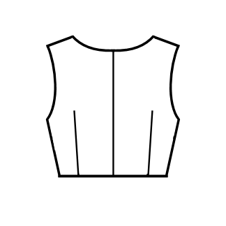 Square Neck Bodice (BJ07-TR00) w/ Black Musical Note