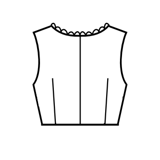 Square Neck Bodice (BJ07-TR02) w/ Off White Alice Cards