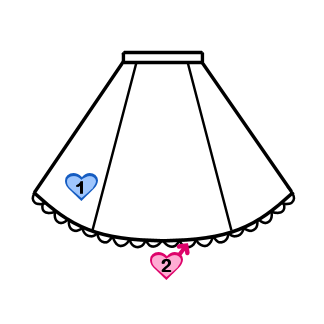 Flared Skirt (SK01-TR01) w/ Black Merry-Go-Round