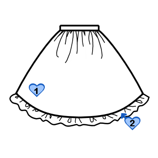 Princess Skirt (SK04-TR02) w/ Black Musical Note