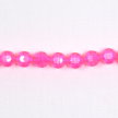 Hot Pink Clear Acrylic Beads