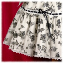 Jumper Skirt #20026 - Square Neck Bodice (BJ07-TR02) w/ Off White Crowns and Keys + Two-Tier Skirt (SK03-TR02) w/ Off White Crowns and Keys