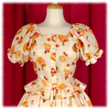 Blouse #22038 - Ruffled Afternoon Blouse (AB01-TR00) w/ Cream White Sweets and Lace