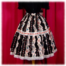 Skirt #30361 - Two-Tier Skirt (SK03-TR02) w/ Black Alice Cards