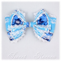 Accessory #31874 - Large Bow Clip (BC02-TR00) w/ Ocean Blue Cinderella Cards