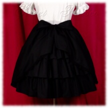 Skirt #33251 - Princess Skirt (SK04-TR01) w/ Black Cotton Poplin Solid