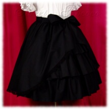 Skirt #33251 - Princess Skirt (SK04-TR01) w/ Black Cotton Poplin Solid