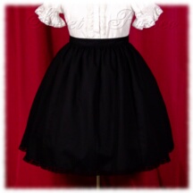 Skirt #33251 - Princess Skirt (SK04-TR01) w/ Black Cotton Poplin Solid