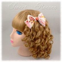 Accessory #36951 - Bow Hair Clips (HC01-TR01) w/ Pink Cakes and Polka Dots