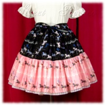 Skirt #38696 - Two-Tier Skirt (SK03-TR01) w/ Black Merry-Go-Round