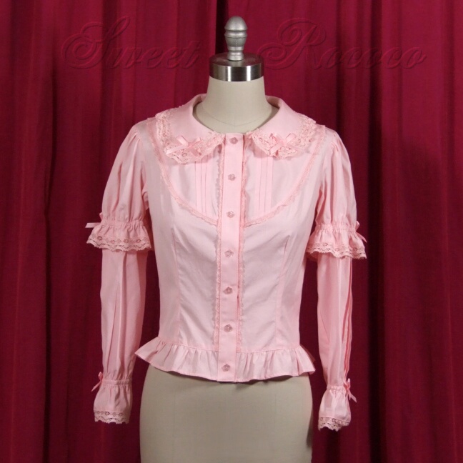 Pink Frills and Florets Pintuck Blouse