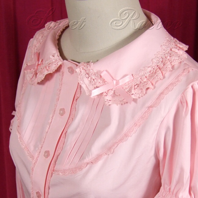 Pink Frills and Florets Pintuck Blouse