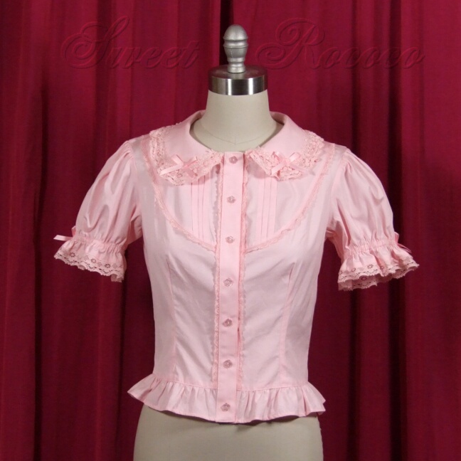 Pink Frills and Florets Pintuck Blouse