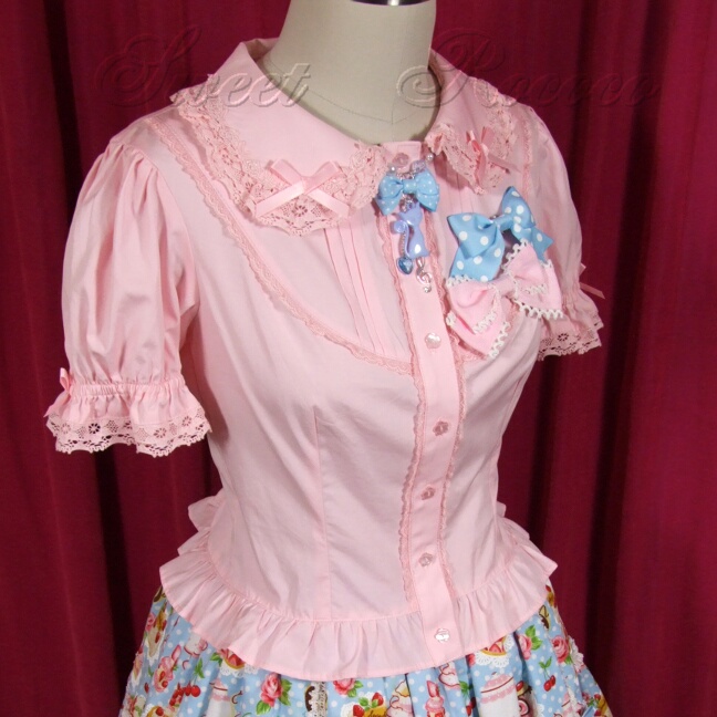Pink Frills and Florets Pintuck Blouse