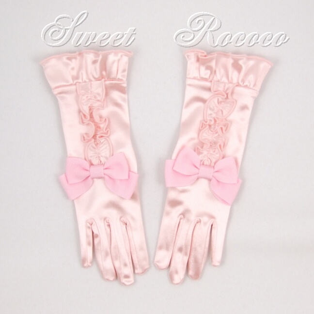Pink Satin Society Gloves