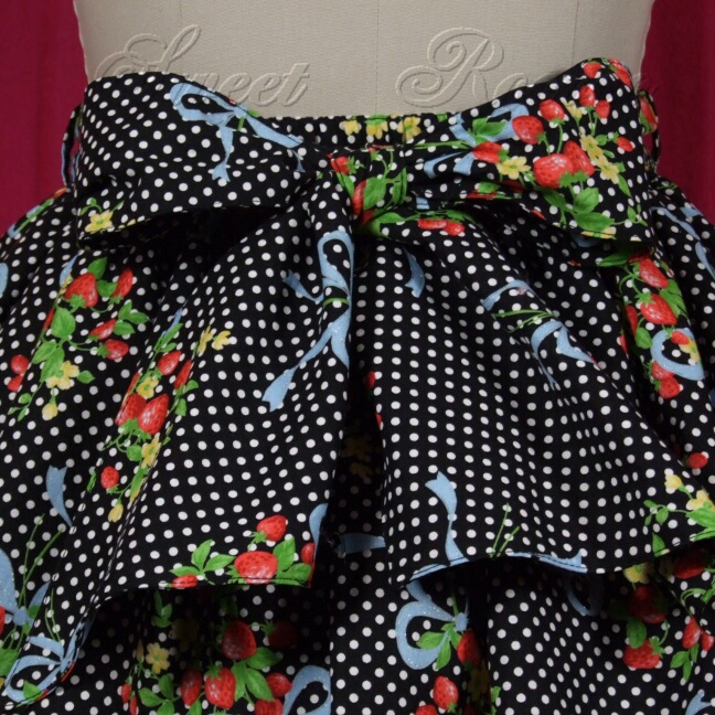 Black Strawberry Splendor Skirt