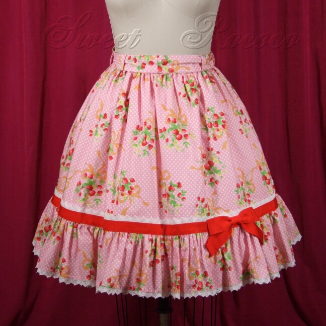 Pink Strawberry Splendor Skirt