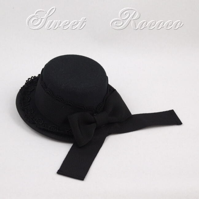 Black Garden Party Hat