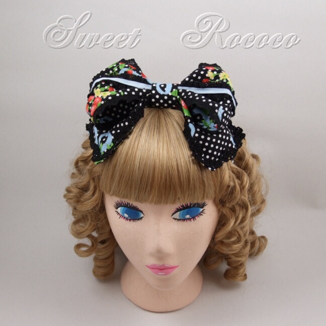 Black Strawberry Splendor Headband